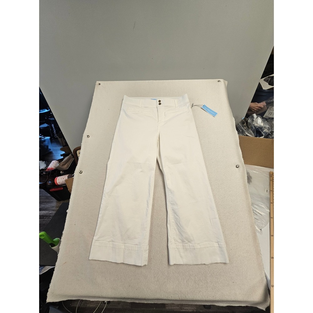Draper James Welt Pocket Wide Leg Pants White Size 16 minimalist new